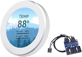 marian 2.1 Inch USB Water-Cooled Secondary Screen 480X480 IPS Round LCD Display CPU GPU RAM HDD Monitoring White