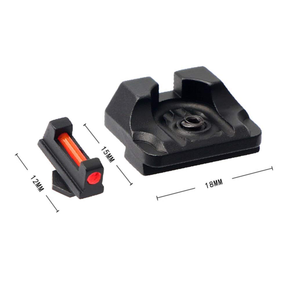 HWZ Tactique 0,230 Sight/arrière en Fibre Optique Avant Combat Vue v3 Noir pour