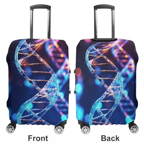 Luggage Covers Anti-Scratch Suitcase Cover DNA Genetic Helix Washable Elastic Suitcase Protector Travel Luggage Protector Covers Carry On Luggages Cover M (22-24 inches)3
