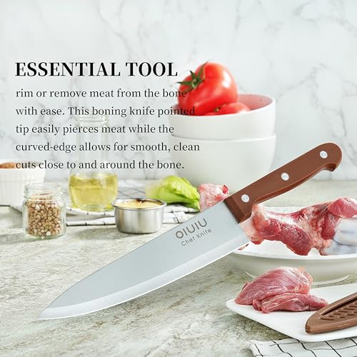 Olulu 8 Inch Chef Knife, Razor Sharp Kitchen Knife With Protective Knife Sheath thumb #6