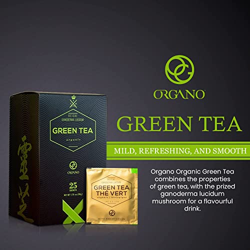 Organo Gold Green Tea With Ganoderma Lucidum (1 Box Of 25 Sachets) #TOP1
