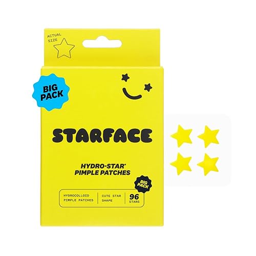 Miniatura 1 de Starface Hydro-Stars - Paquete grande parches hidrocoloides para espinillas absorbe líquidos y reduce la inflamación forma de estrella linda cuidado