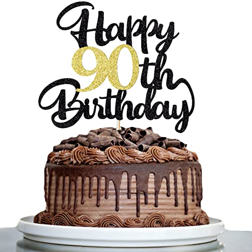 Image of 90th Happy birthday cake topper party decoration gift plugin | Cheers to 90 Years,90 & Fabulous /Hello 90th Legend since Awesome since1936 Straight Outta Party Decoration Gift Plugin