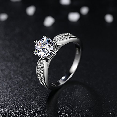 VIKI LYNN Engagement Rings for Women 1.5ct Round Brilliant Cut CZ 925 Sterling Silver Wedding Anniversary Ring4