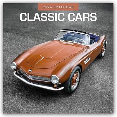 Classic Cars 2026 Square Wall Calendar