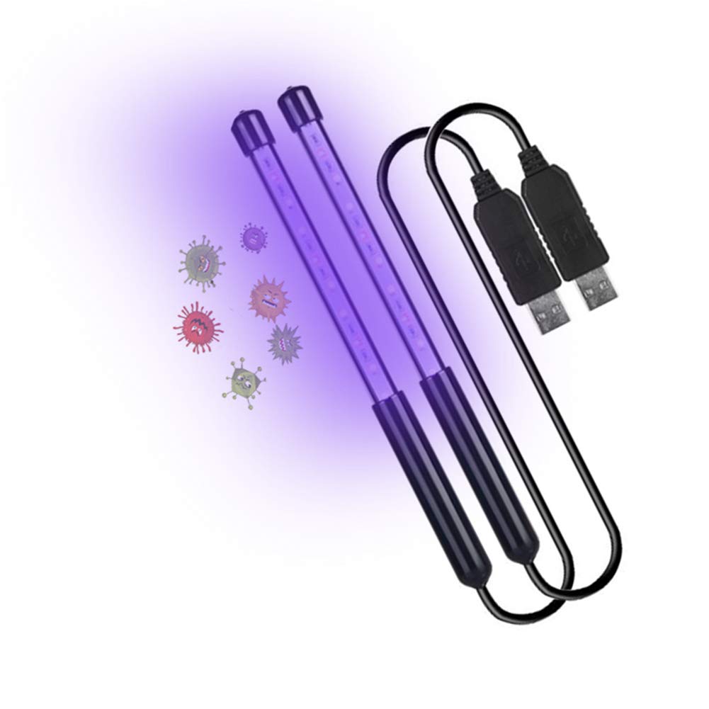 3W de la lámpara UV, UVC esterilizador luz ultravioleta USB portátil de iluminación LED inicio Mejora de Cuidados en el hogar Iluminación de interior,2 PCS