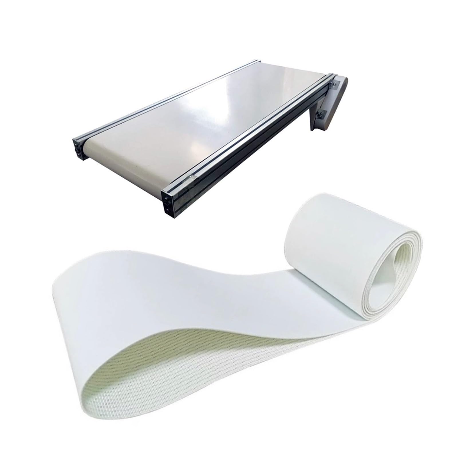 Cinta transportadora de PVC industrial de 30 pies de largo y velocidad ajustable para producción