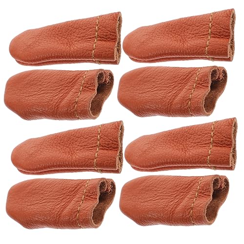 OSALADI 2sets 10 Pairs Pu for Knitting DIY Durable Leather Protectors Random Colors Comfortable Breathable Thimbles for Felting and Crafts Random Color 10pairs*2