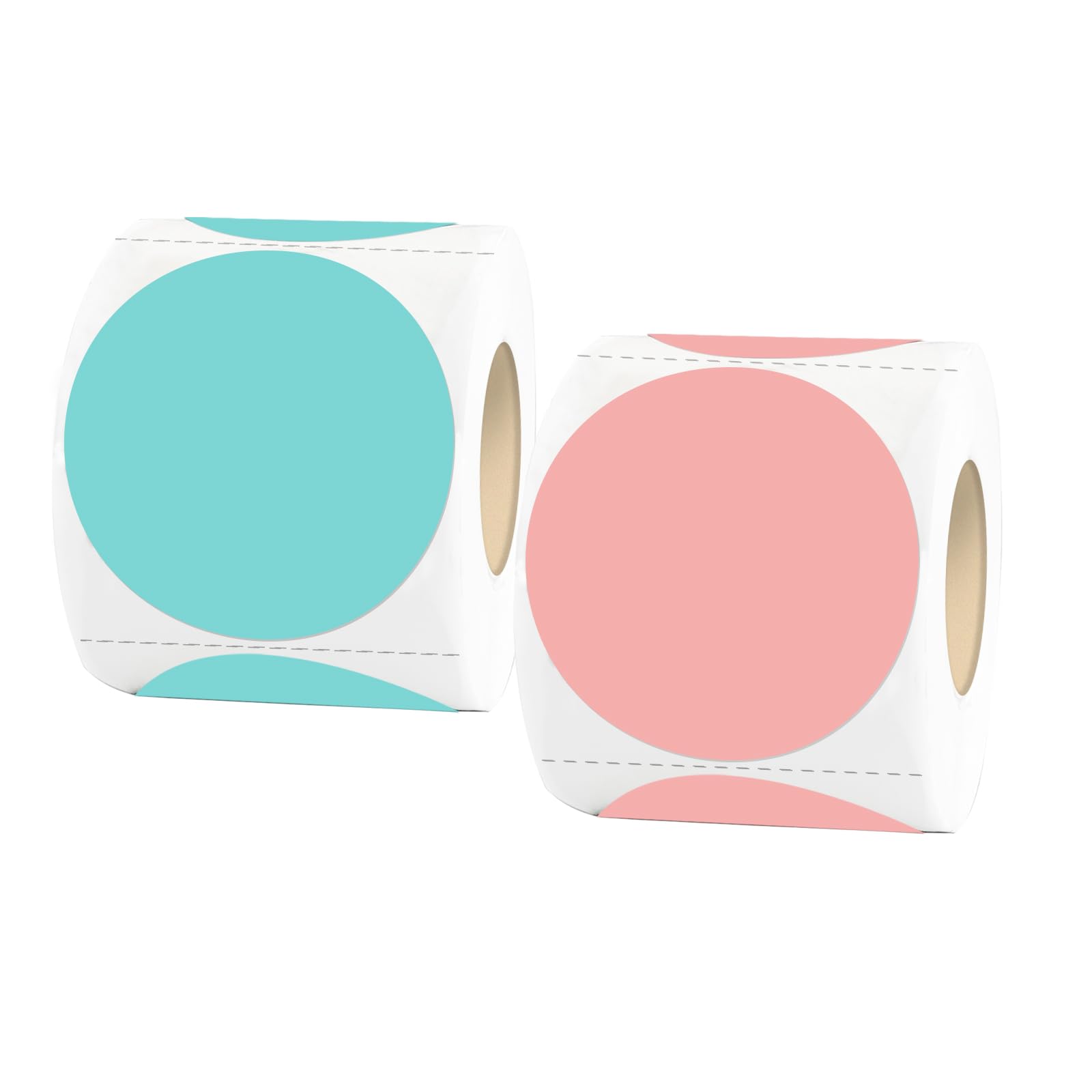 STARLIBOO Colored Dot Stickers, 2 inch Garage Sale Stickers, 800Pcs Adhesive Circle Price Tags Sticker, Writable Not Blurry for Yard Sale (Pink+Blue/