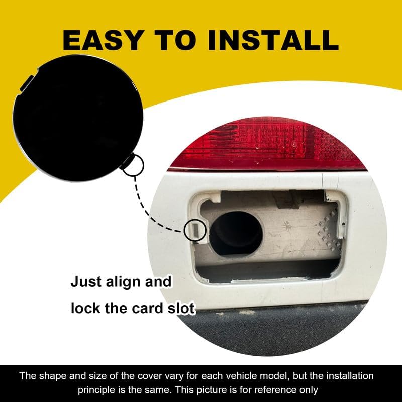 Car Front Bumper Tow Hook Cover Compatible with Mazda CX3 CX-3 DK 2014 2015 2016 2017 2018 2019 2020 2021 2022 2023 Trailer Cover Cap DK8A-50A12 Small Lid Towing Eye Cap Pearl White