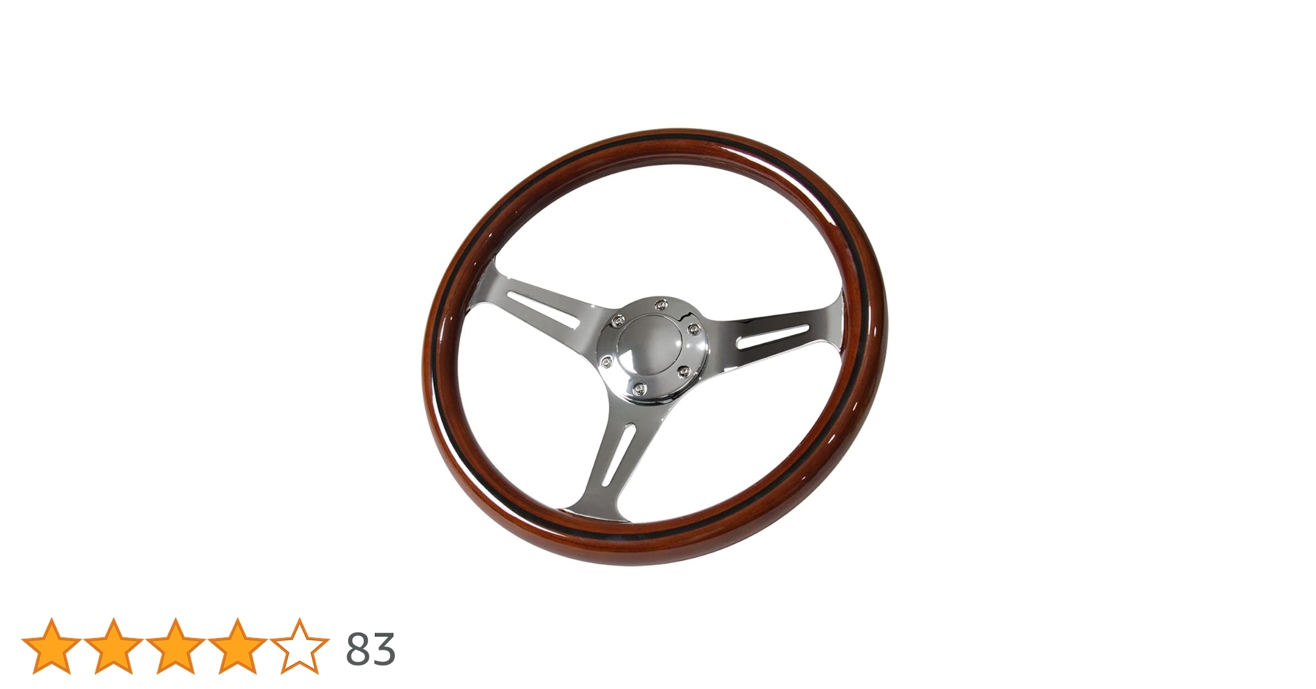 Amazon | ウッドステアリング クラシックタイプ クロームスポーク N35W