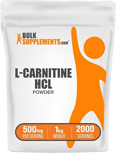 BulkSupplements com L-Carnitina HCl Polvo - Quemador de grasa para hombres - Quemadores de grasa para mujeres - Suplemento de carnitina L - L a BulkSupplements com L-Carnitina HCl Polvo - Quemador de grasa para hombres - Quemadores de grasa para mujeres - Suplemento de carnitina L - L a