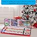 Primode Christmas Wrapping Paper Storage Bag with Pockets | Gift Wrap Organizer Container | 37” x 14” x 4” | Underbed Durable Box Made of 600D Oxford Material (Red)