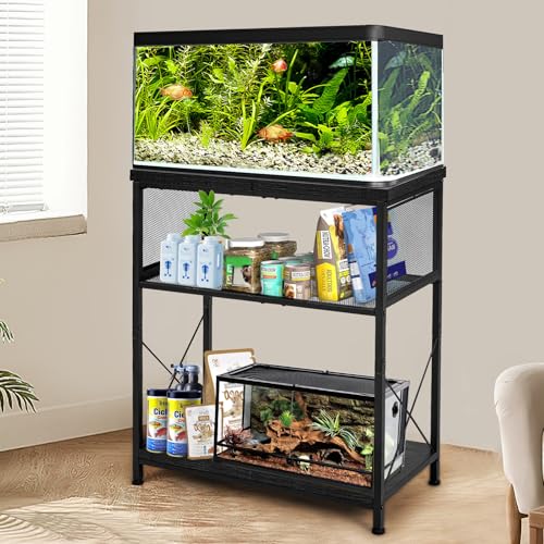 LALA IKAI Fish Tank Stand, 10-20 Gallon Metal Aquarium