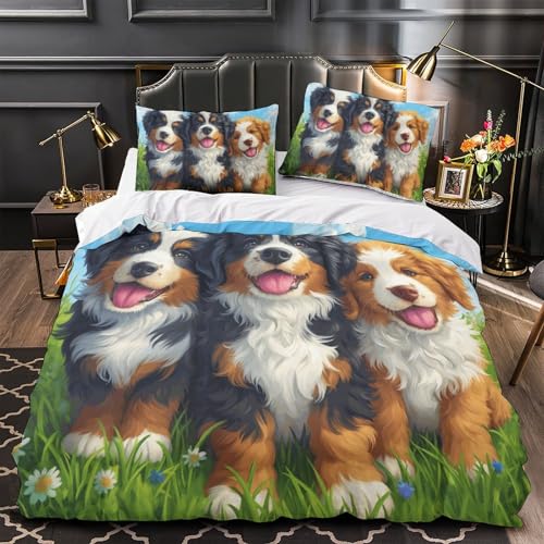 Parure de lit 3pcs microfibre évite la corvée du repassage fermeture éclair - 4
