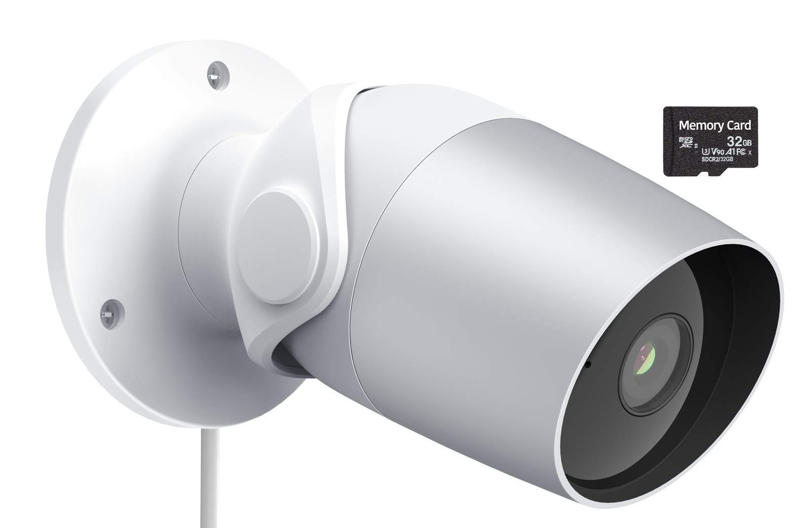 LAXIHUB Outdoor Security Camera, O1 Home Camera, 1080p WiFi Surveillance System, Night Vision & Water Proof, With 32G SD Card Human & Motion Detection, Compatible with Alexa