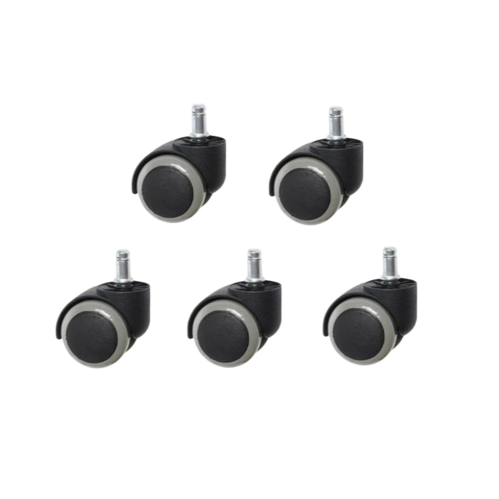 5 pcs roulettes de chaise bureau 2 pouces avec frein, 11/10MM