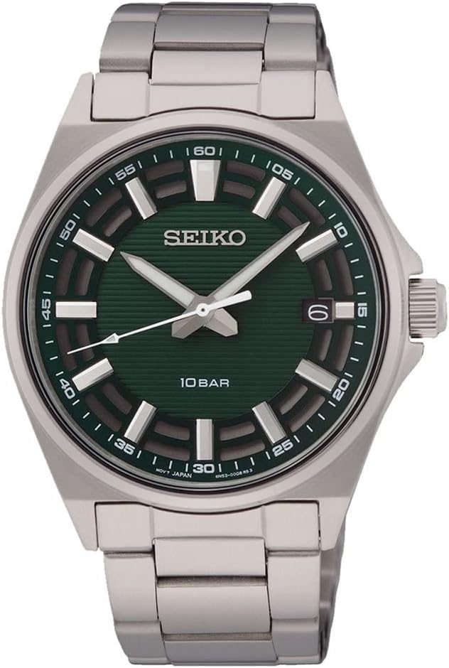 Men's Watch with Green dial and Silver Bracelet, SUR503P1