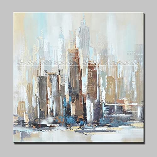 Leinwand Gemälde Gemalt New York City Malerei Auf  Produktbild-Vorschau 2