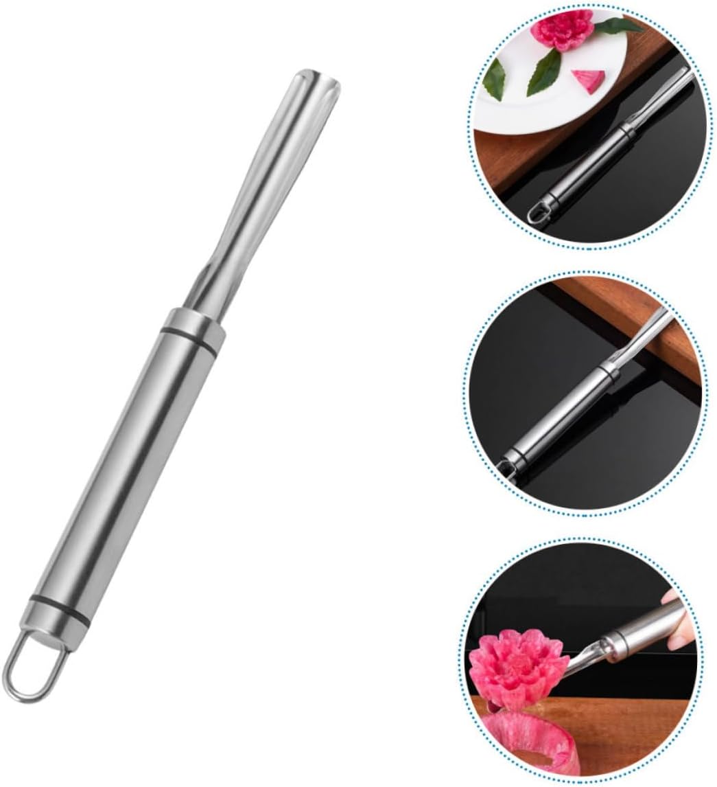 PRETYZOOM Stainless Steel Carving Cutter for Fruit and Vegetable Design