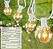 SUNSGNE 100Ft Patio String Lights, G40 Outdoor String Lights with 105 Clear Globe Edison Bulbs(5 Spare), 5 Watt Globe Bulb String Light for Indoor Outdoor Commercial Decor, White Wire