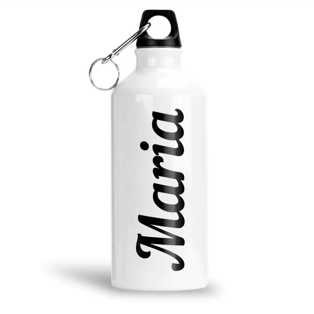 FurnishFantasyAluminium White Sipper Bottle 600 ml - Best Personalized Gift for Happy Birthday, Return Gift, Name - Maria