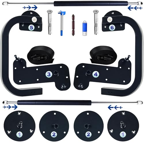FleiSleep Crea un lujoso kit de herrajes para cama Murphy, sistema de resorte de gas de varilla hidráulica de aire medio (vertical, King/California King)