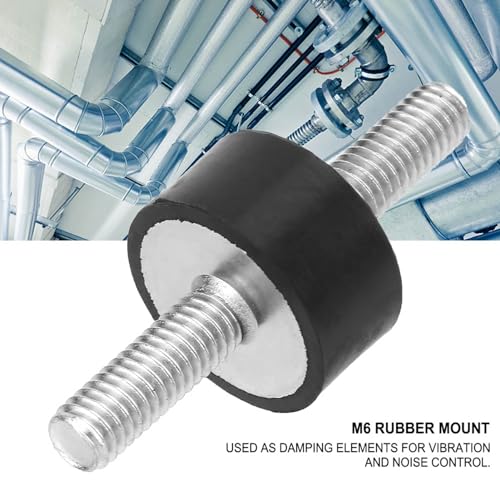 Ouitble Gummidämpfer M6*18 4 Stück VV20 × 10/15/20 Gummi Stoßdämpfer Anti-Vibration Silentblock für Auto Boot Spulen Wasserpumpen (VV20*10 M6*18)
