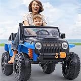 NEWQIDA 4x4 Ride On Truck 12V Ride On Toys with Remote Control 2 Seater Electric Ride On Cars for Ki