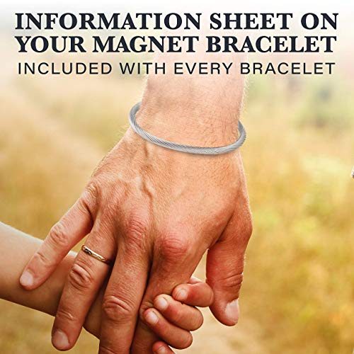 Magnetjewelrystore ALLSSSILVER-M-7 Twisted Stainless Steel Magnetic Therapy Bracelet High Power Magnets thumb #2