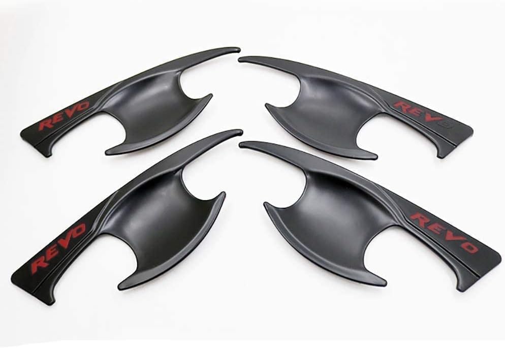 Useka トヨタ ハイラックス Gun125 ドアノブ プロテクター ドアインナー カバー 4点セット 外装車パーツ ブラック色 傷防止 アクセサリー