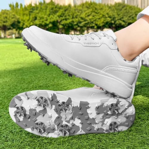FeoHiys Men's Golf Shoes Professional No-Slip Spiked Golf Shoes - 3