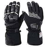 Winter Motorcycle Gloves for Men Women Waterproof Leather Motorcycle Riding Gloves Touchscreen Windp