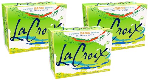 Image of LaCroix Sparkling Water, Mango, 12 Fl Oz (pack of 36)