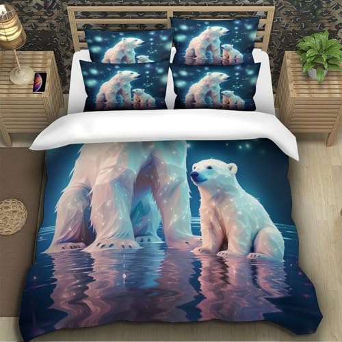 Parure de lit imprimé 3D patchwork en microfibre douce - 5