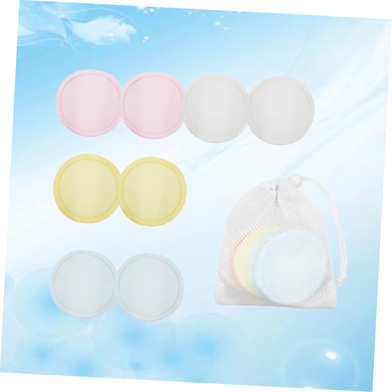 MUSISALY 8pcs Pure Cotton Makeup Remover Pads Soft Gentle for All Skin Reusable Facial Cleansing Wipes Perfect for Travel Daily Use