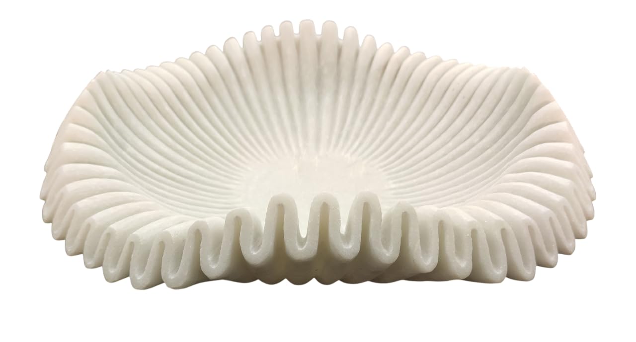 Bol à coquilles Saint-Jacques antiques en marbre pour ranger vos bijoux sans rayures