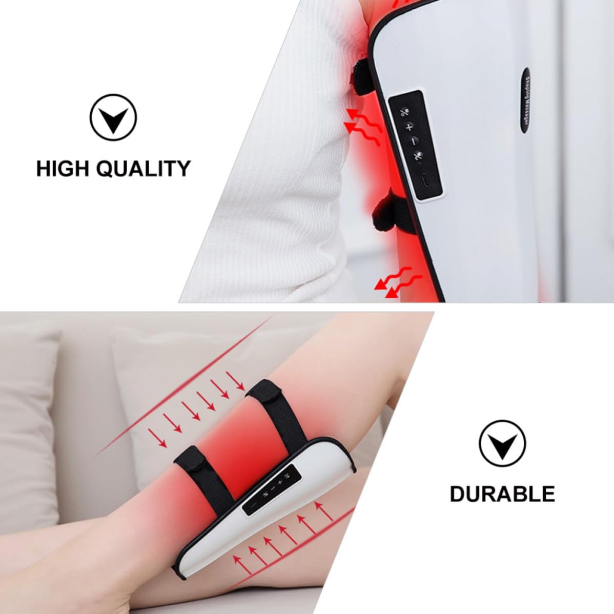 Masajeador Eléctrico para Piernas y Pies Microcorriente, Función de Relajación Muscular y Mejora de Circulación, Material Abs, Batería 800mah para Uso en Casa