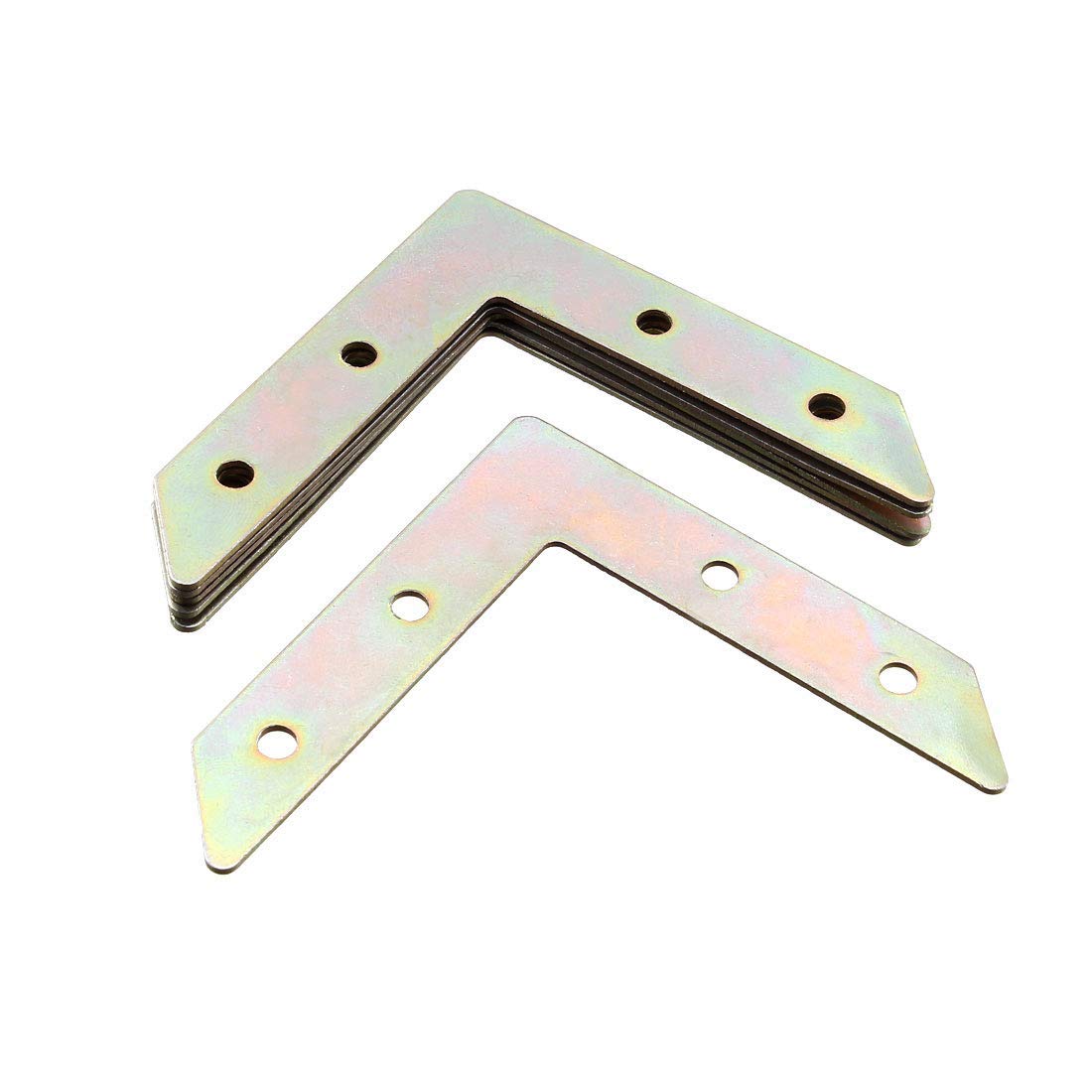 10 Piastre Di Giunzione In Acciaio Inox 80x40mm - Con 60 Viti Per Riparazione Legno - Foto 10