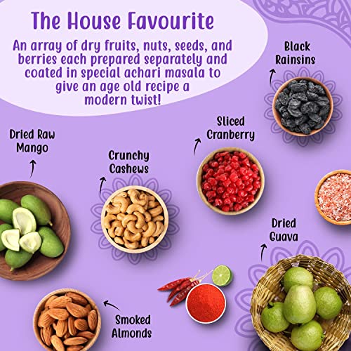 Image of Paper Boat Roasted Dry Fruits Combo Pack | Mixed Nuts & Vintage Achari Nuts and Berries Medley (2 X 200gms)