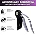 Wine Ziz Rabbit Wine Bottle Opener, Corkscrew Wine Opener Set with Foil Cutter, Heavy-Duty Metal Screw-pull Lever (Vertical Rabbit)