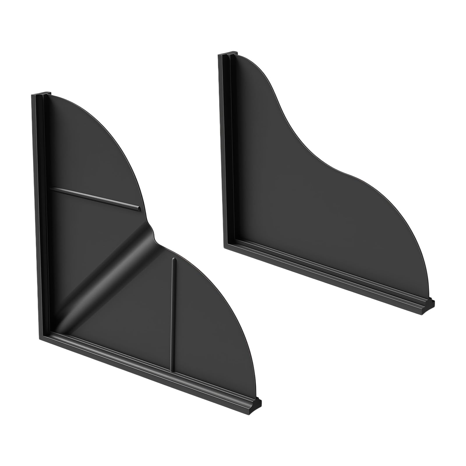 Msioytog Black Bathtubs Splash Guard Waterproof Corner Shower Screen For Sink And Washbasin Splashing Guard Auto Adhesive Shower Splash Guards