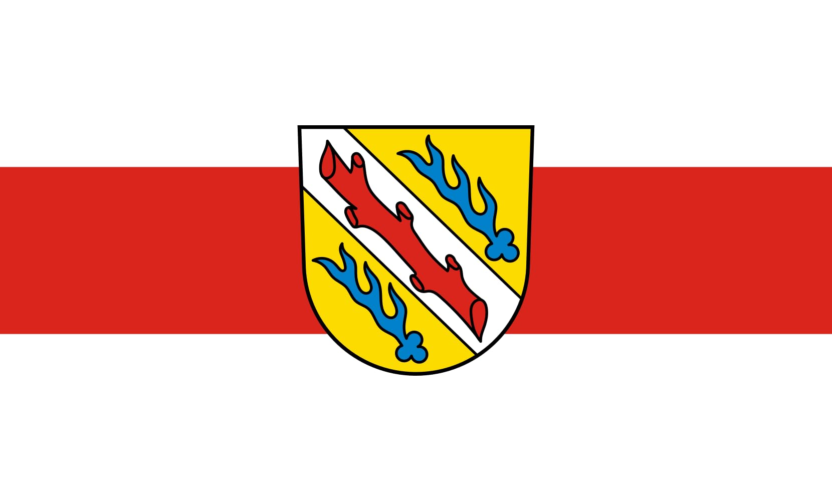 Drapeau Stockach haut de gamme | Pavillon paysage résistant 90x150cm