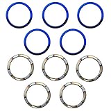 CLAN チタン製キーリング 特別カラー各5点セット 軽量で錆びないキーリング Ti (直径18mm 内径14mm)