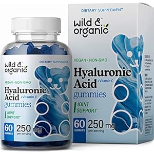 Wild & Organic Hyaluronic Acid Gummies w/ Vitamin C – Support Skin Hydration for Natural Glow Reduce Wrinkle…