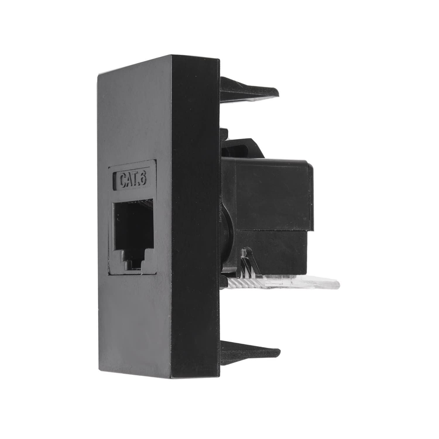 Maclean MCE725B LAN Socket CAT.6 Universal Network Socket Modular Wall Socket Flush Mount (LAN Socket, Black) - Image 2