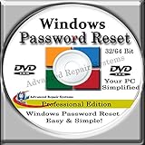 COMPUTER PASSWORD RESET - Recovery Boot Password Reset CD Disc for Windows XP, Vista, 7, 8, 8.1 and Windows 10 (All Versions of Windows)