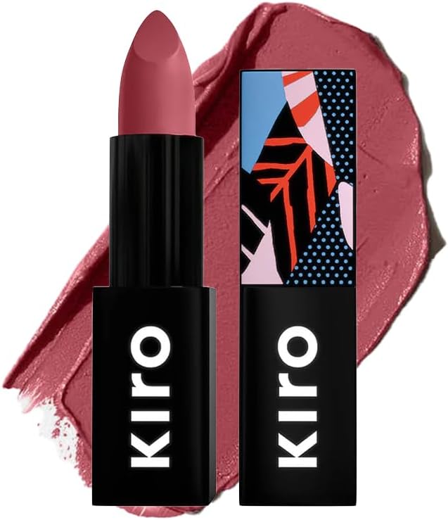 Kiro Lush Moist Matte Lipstick Ginger Tea (Soft Berry), 4.2 gm, Smudgeproof, Long lasting, Matte Lip stick, Vegan, No Paraben, Jojoba Oil, Cocoa Butter, Non Toxic Lipstick for Intense Pigmentation