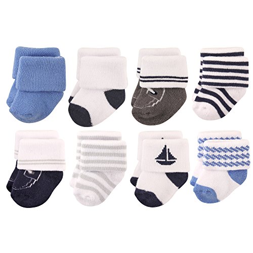 Image of Hudson Baby baby-girls Cotton Rich Newborn and Terry Socks
