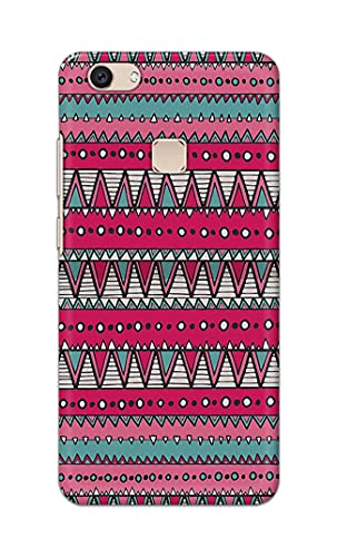 Image of Printed Hard Back Cover Case for Vivo V7+ | Vivo V7 Plus | Vivo Z10 Back Cover (Geometric Vintage Pattern) -1803